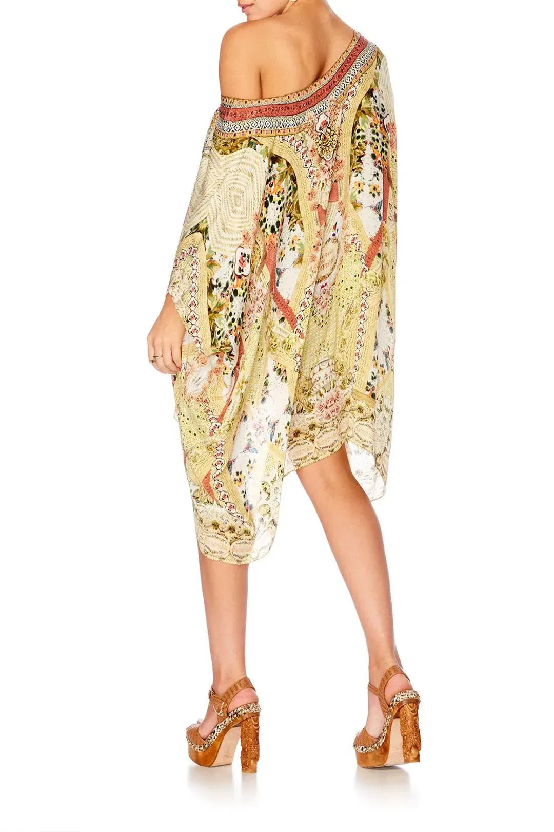 Camilla My Summer Love Short Round Neck Kaftan Print One Size for rent on The Volte - main image