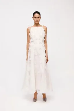 Rachel Gilbert Lorie Maxi Dress in Ivory Size 12 for rent on The Volte - image 1
