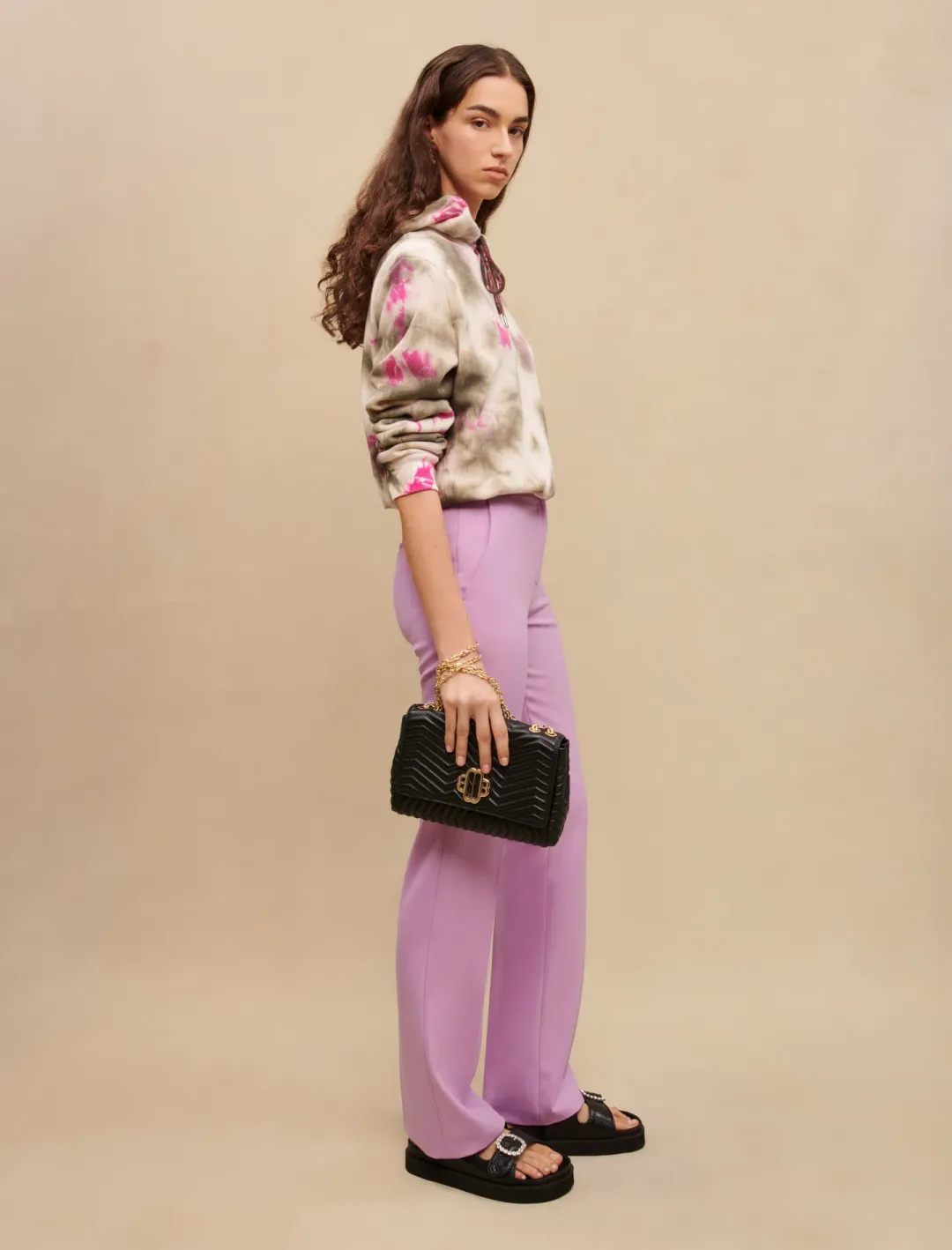 Maje Co-ord Two-Piece Suit Lilac Size 10 for rent on The Volte - main image