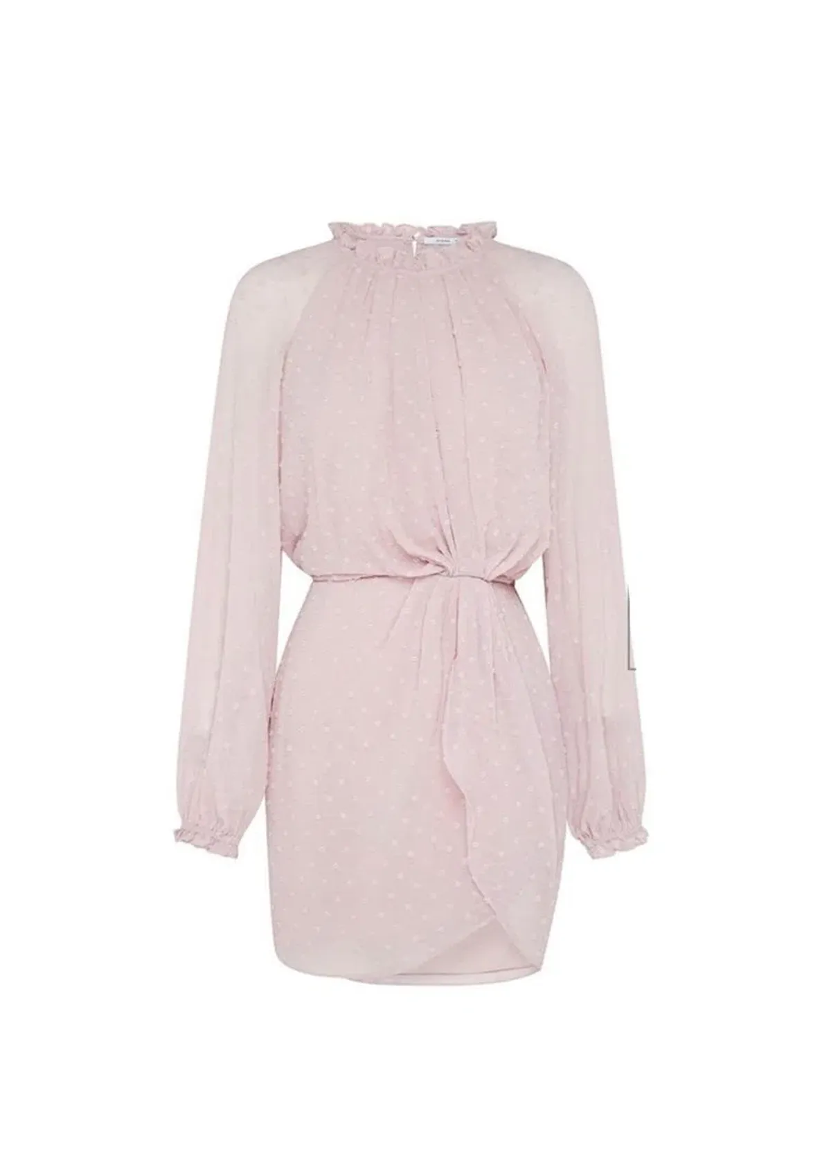 Shieke Maison Dobby Mini Dress Blush Size 10 - Image 4