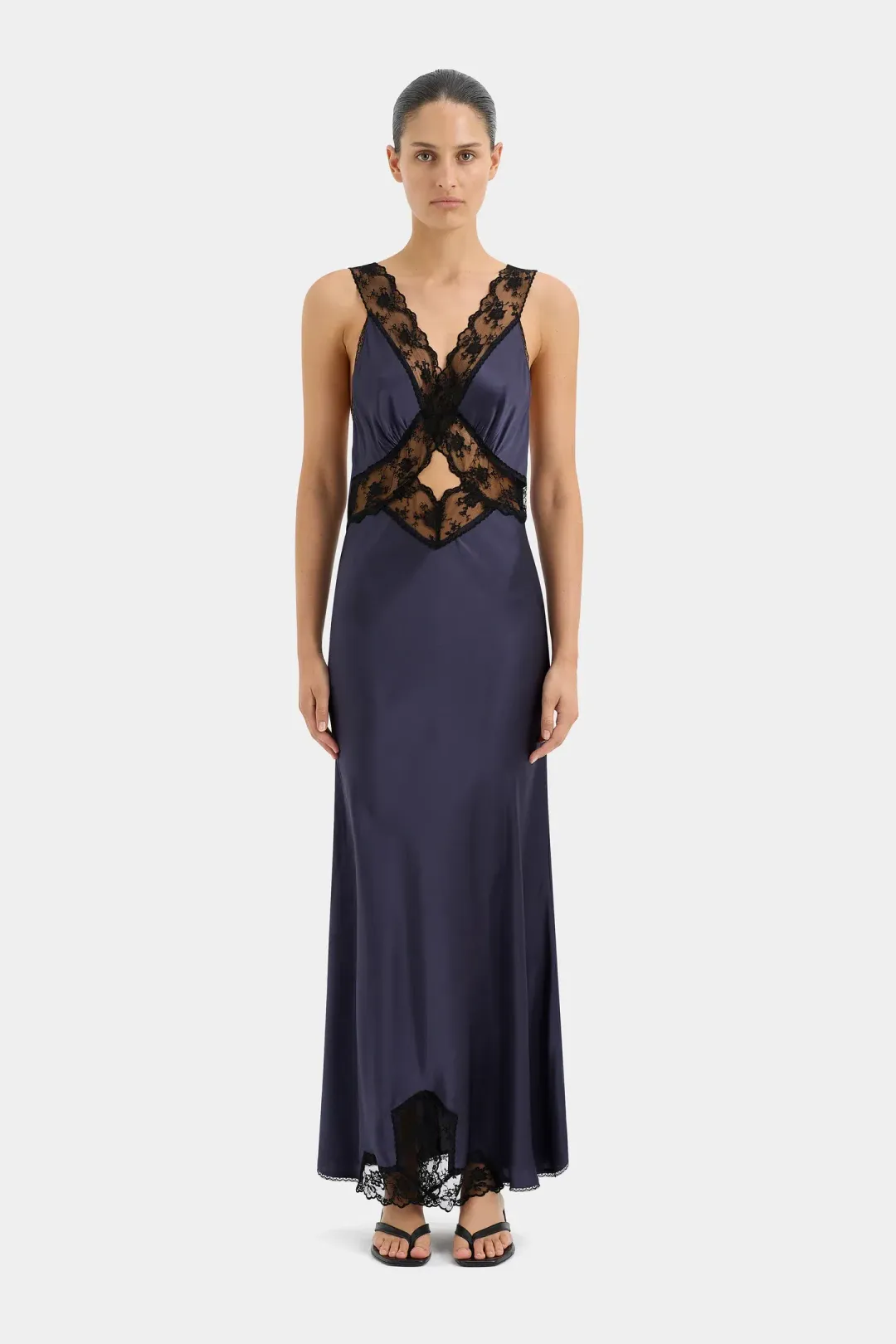 Sir the Label Aries Cut Out Gown Navy Size 2/AU 10 for rent on The Volte - main image