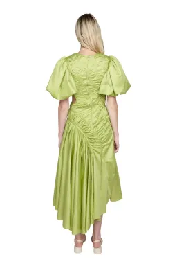 Aje Siren Drawstring Midi Dress Green Size 6 for rent on The Volte - image 3
