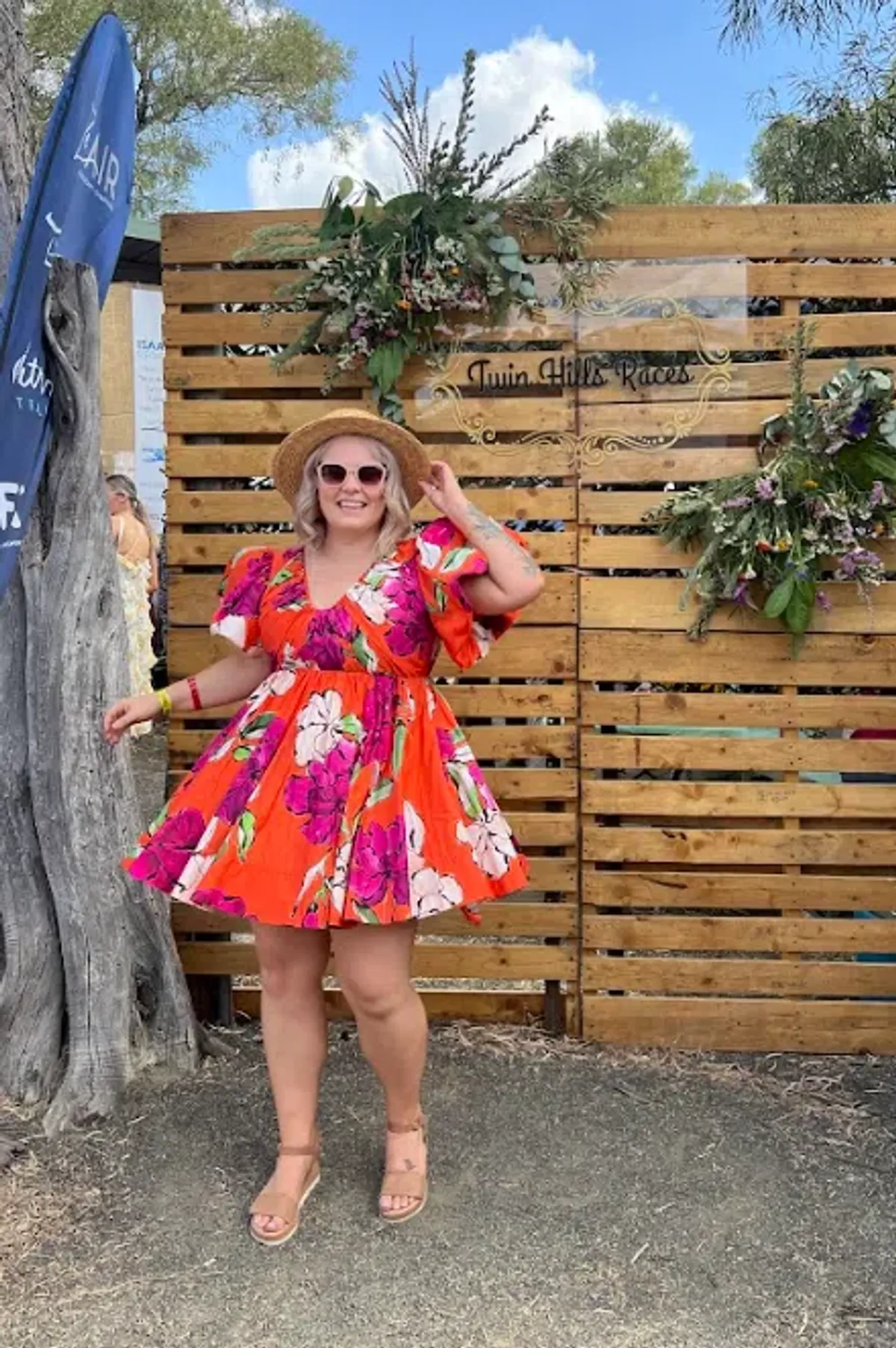 Aje Gretta Bow Back Mini Dress in Floral Size 16 - Image 3