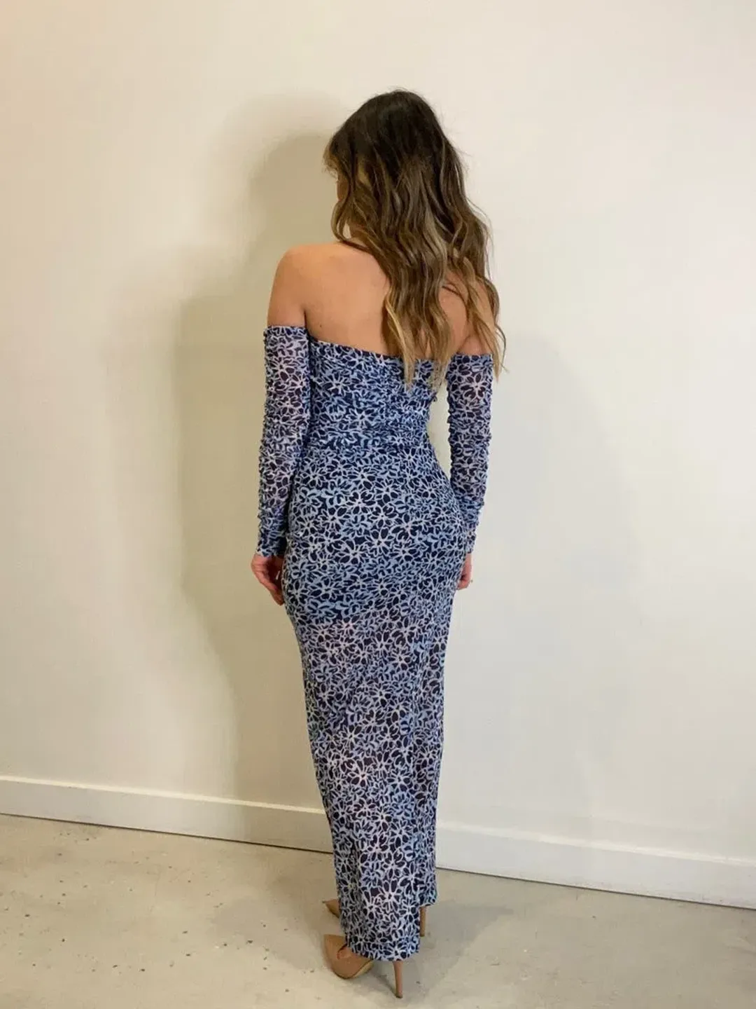 Viktoria & Woods Opulence Top & Immortal Skirt Set Blue Floral Size 12 for rent on The Volte - main image