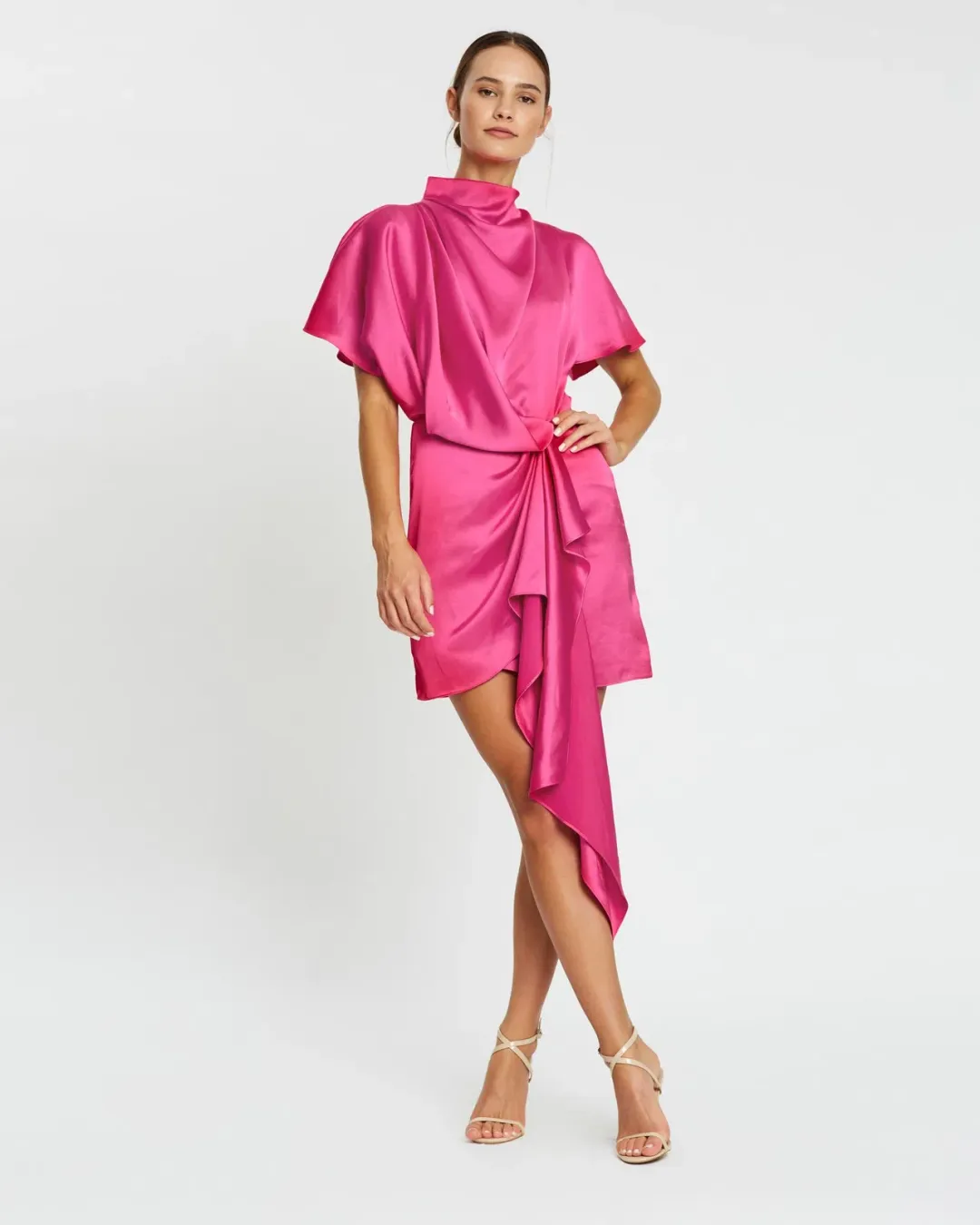 Acler Lochner Dress Fuchsia Size 12 for rent on The Volte - main image