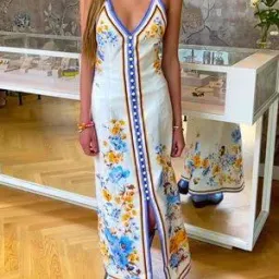 Zimmermann Halcyon Slip Dress Floral Print Size 0 / AU 8 for rent on The Volte - image 4