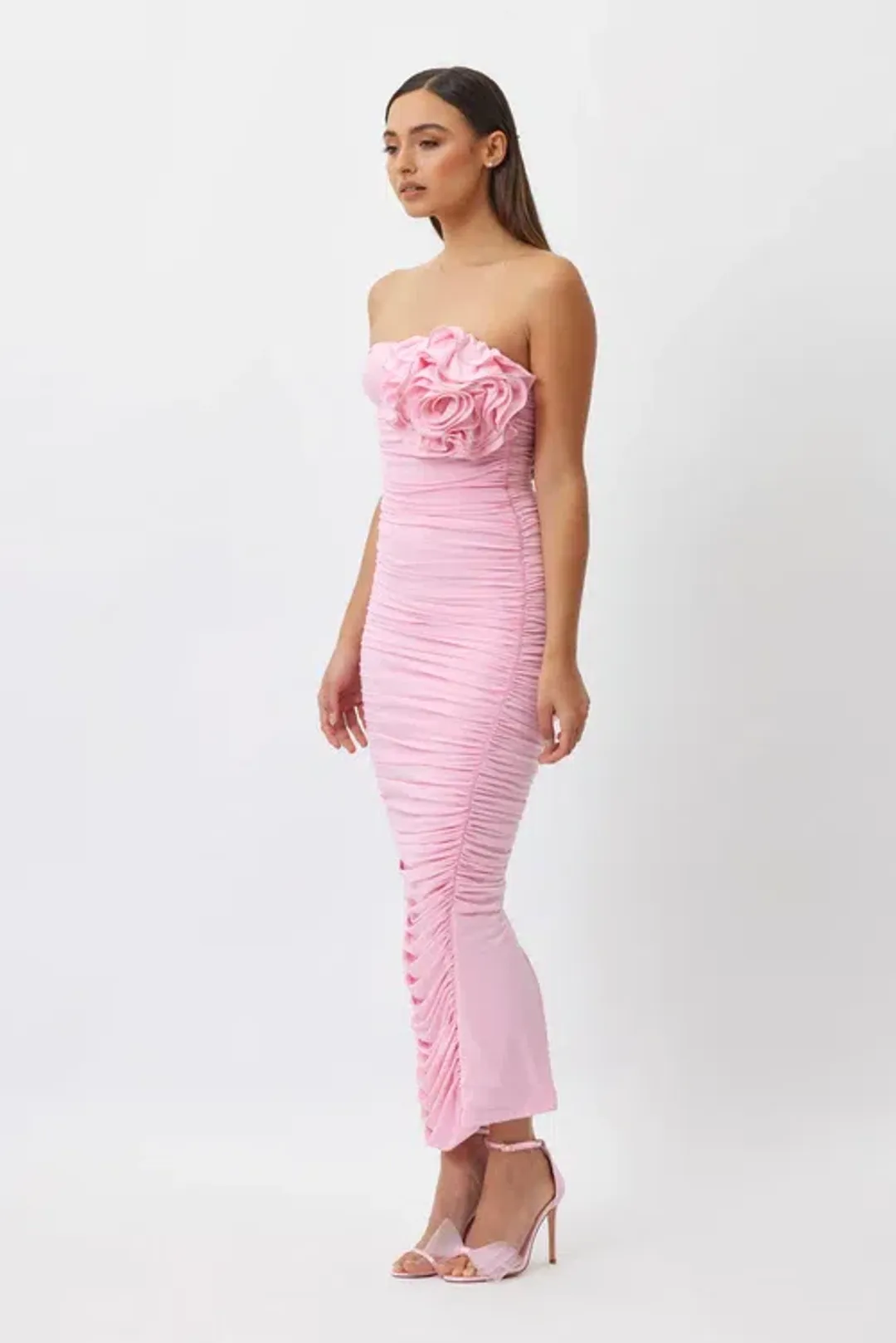 Bianca and Bridgett Tara MIdi Dress in Pink Size 6 for rent on The Volte - main image