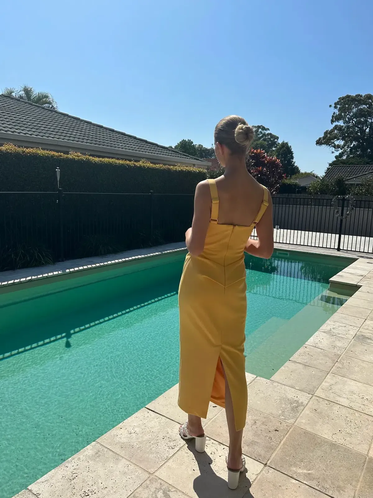 Sheike Dallas Dress Yellow Size 8 - Image 4