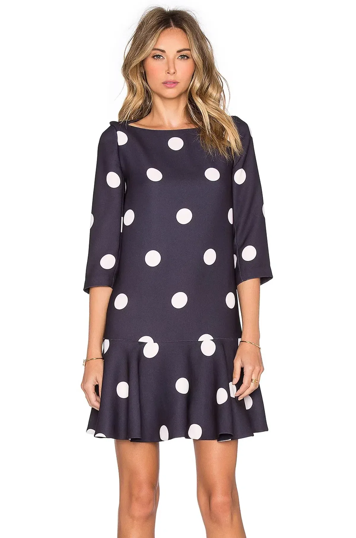 Kate Spade Polka Dot Flounce Dress Print Size 00 / AU 4 - Image 2