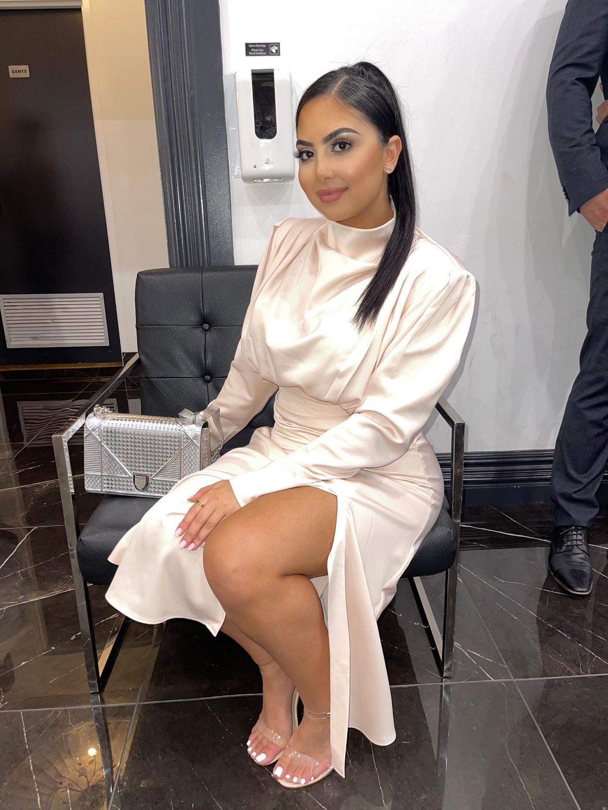 MISHA Simona Midi Dress Blush Size 8/S - Image 3