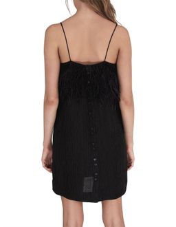 Aje Pellew Feather Mini Dress Black Size 8 for rent on The Volte - image 3