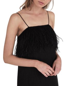 Aje Pellew Feather Mini Dress Black Size 8 for rent on The Volte - image 4