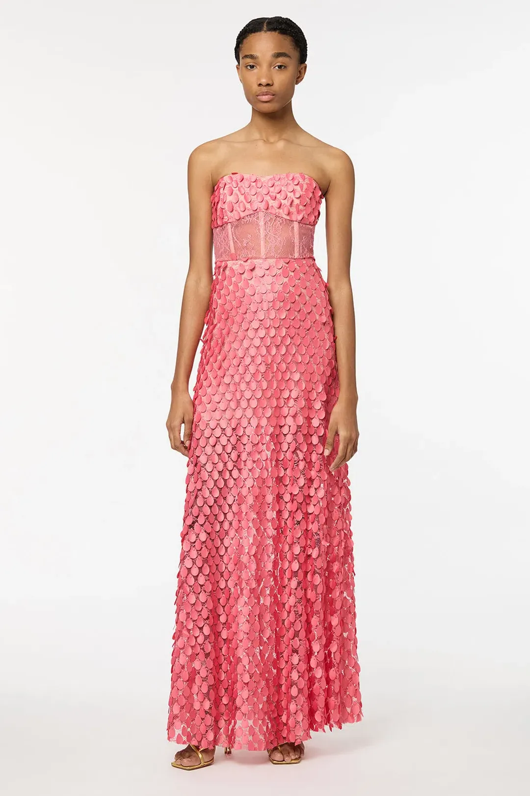 Manning Cartell Supreme Extreme Strapless Gown in Peony Size 8 for rent on The Volte - main image
