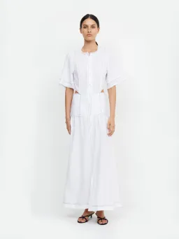 Bec & Bridge Cassie Short Sleeve Maxi Dress in Ivory Size 12 for rent on The Volte - image 1