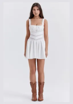 House of CB Tiffani Lace Trim Mini Dress White Size S / AU 8 for rent on The Volte - image 1