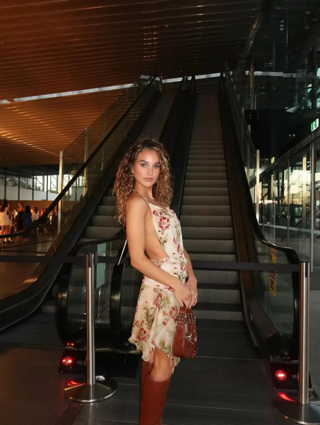 Bec & Bridge Monette Halter Mini Backless Dress In Genevieve Floral Size AU 8 for rent on The Volte - main image