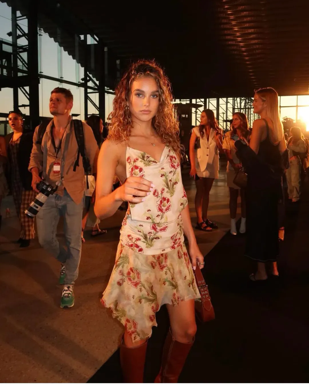 Bec & Bridge Monette Halter Mini Backless Dress In Genevieve Floral Size AU 8 for rent on The Volte - main image