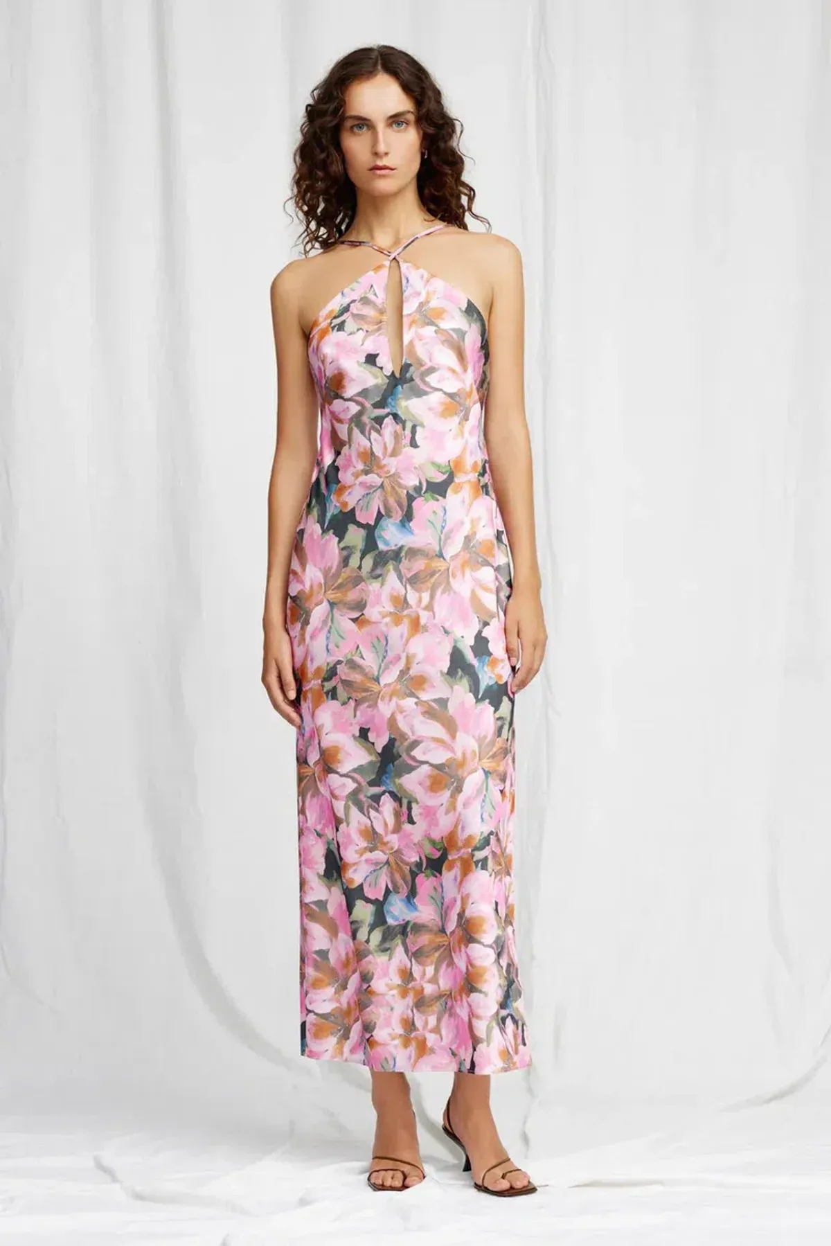 Significant Other Louisa Midi Dress in Midnight Lily Size 8 - Image 1