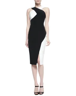 Rachel Gilbert Marique Beaded Colorblock Dress Black/Ivory Size 4/AU 14 for rent on The Volte - image 1