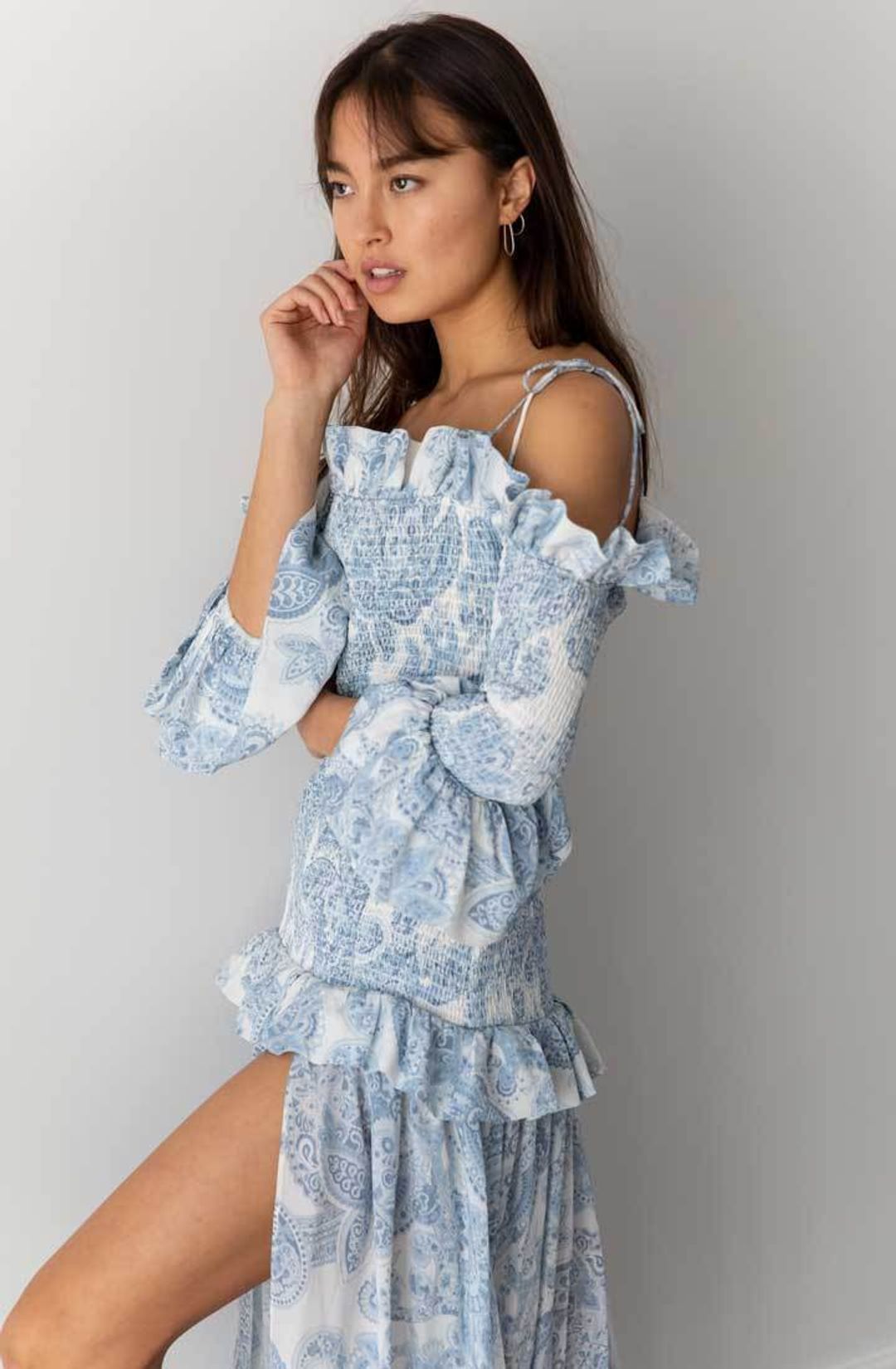 Thurley Golden Hour Dress in Blue bell Multi Size 8 for rent on The Volte - main image