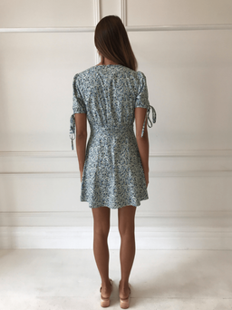 By Nicola Manhattan Dress in Blue Floral Ivy Size 8 for rent on The Volte - image 4