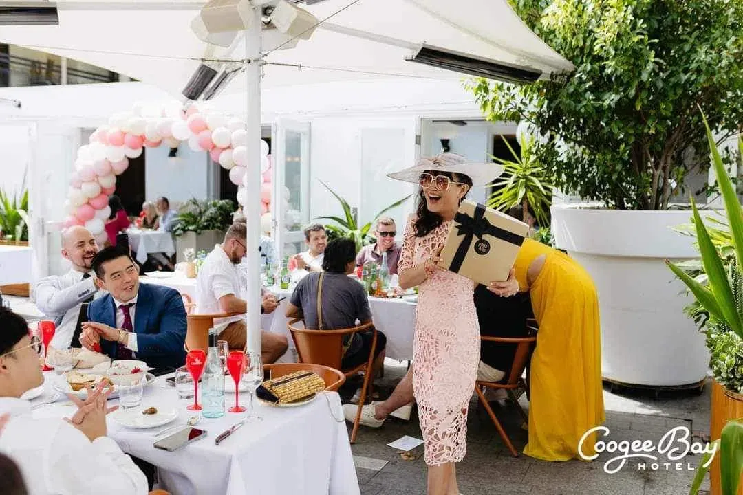 Melbourne Cup Day Best Dress - Thurley Utopia Lace Midi Dress in Seashell Pink with choice of 1 fascinator for rent on The Volte - main image