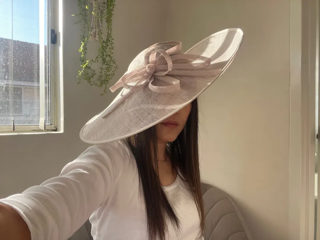 Melbourne Cup Day Best Dress - Thurley Utopia Lace Midi Dress in Seashell Pink with choice of 1 fascinator for rent on The Volte - main image