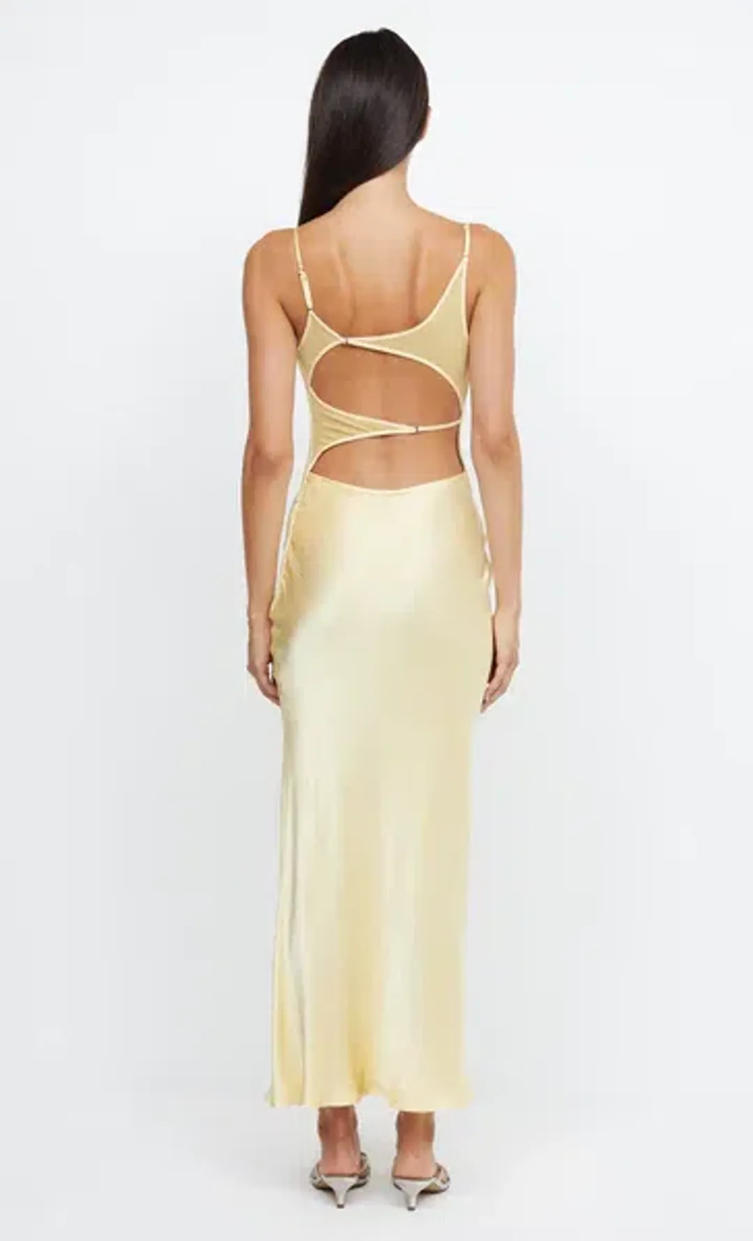 Bec & Bridge Margot Split Midi Dress Yellow Size 10 for rent on The Volte - main image