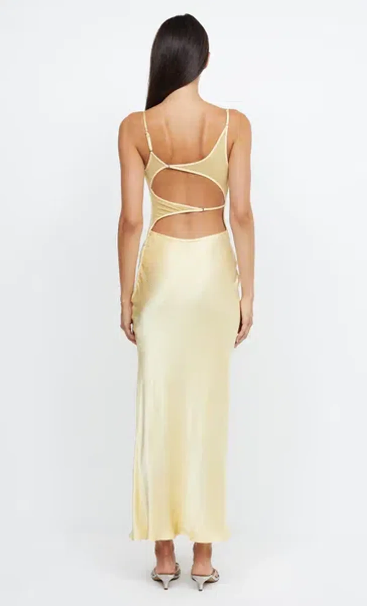 Bec & Bridge Margot Split Midi Dress Yellow Size 10 - Image 2