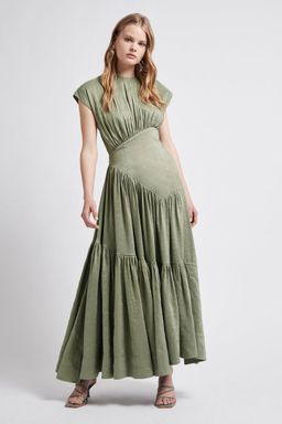 Aje Reflection Dress Green Size 8 for rent on The Volte - image 2