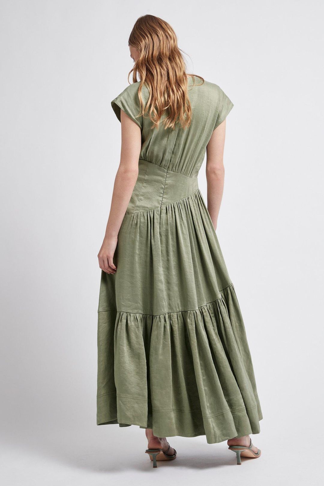 Aje Reflection Dress Green Size 8 for rent on The Volte - main image