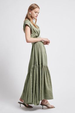 Aje Reflection Dress Green Size 8 for rent on The Volte - image 3