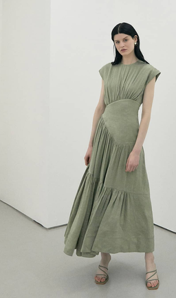 Aje Reflection Dress Green Size 8 for rent on The Volte - image 1