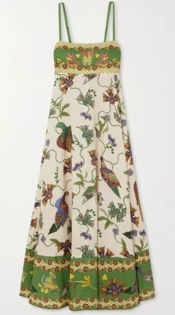 Alémais Birdie Printed Linen Maxi Dress Print Size 8 for rent on The Volte - image 5