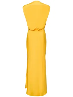 Christopher Esber Triquetra Cutout Silk-satin Maxi Dress Yellow Size 10 for rent on The Volte - image 3