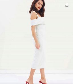 Pasduchas Riviera White Midi Dress Size 10 for rent on The Volte - image 3