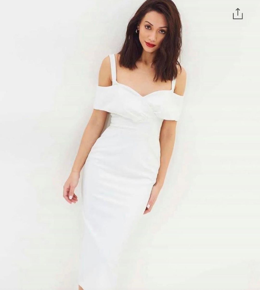 Pasduchas Riviera White Midi Dress Size 10 for rent on The Volte - main image