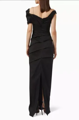 Rachel Gilbert Dahli Gown Black Size 3/ AU12 for rent on The Volte - image 3