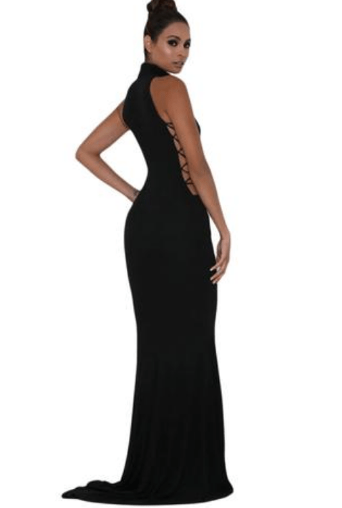 Abyss By Abby Black Halter Gown 8 - Image 2