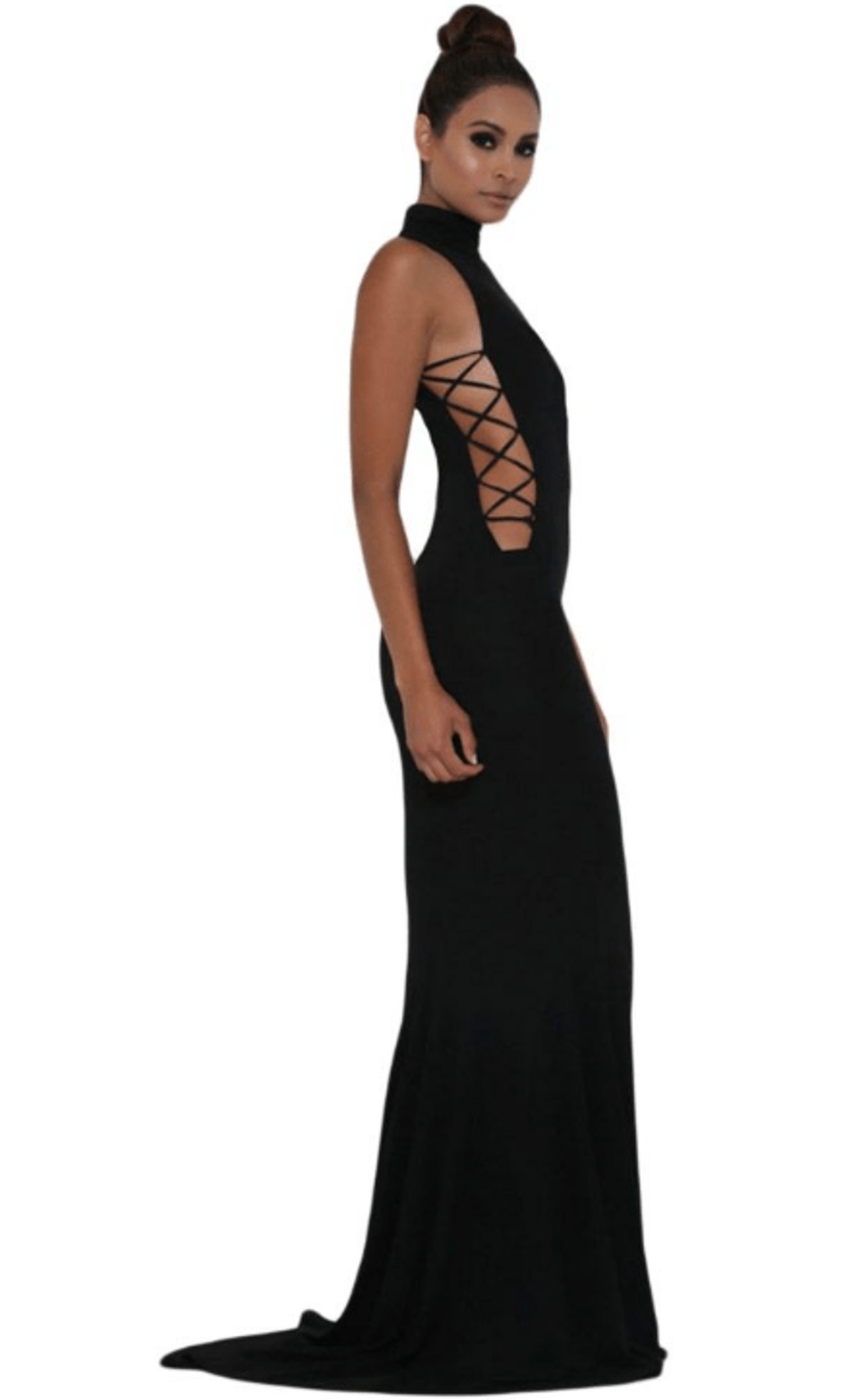 Abyss By Abby Black Halter Gown 8 - Image 1