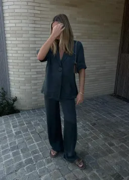 Viktoria and Woods Chorus Shirt and Pilot Pant Set in Deep Petrol Size 12/14 for rent on The Volte - image 5