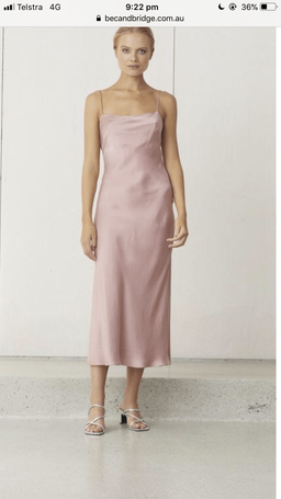 Bec & Bridge Classic Slip Midi Dress Pink 10 for rent on The Volte - image 2