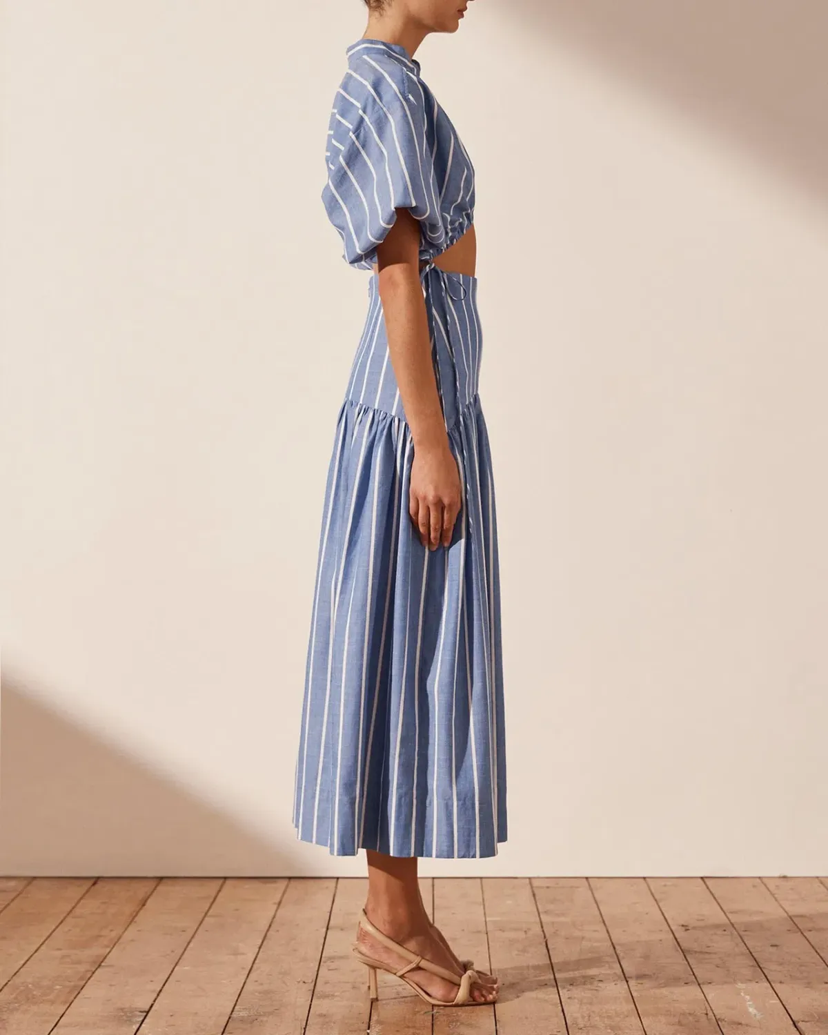 Shona Joy Kimberly Deconstructed Midi Dress Blue Size 12 - Image 2