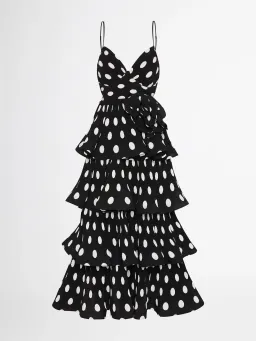 Sheike Julia Tiered Polka Dot Dress Print Size 6 for rent on The Volte - image 6