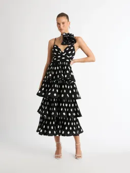 Sheike Julia Tiered Polka Dot Dress Print Size 6 for rent on The Volte - image 1