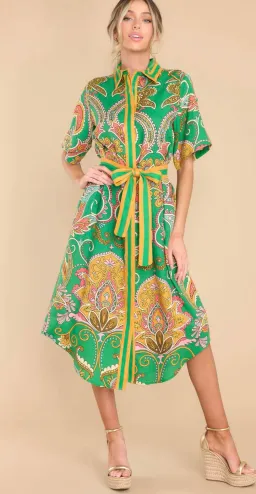Alémais Marion Shirtdress Green Size 8 for rent on The Volte - image 9