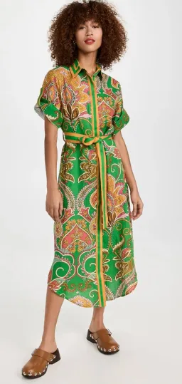 Alémais Marion Shirtdress Green Size 8 for rent on The Volte - image 4