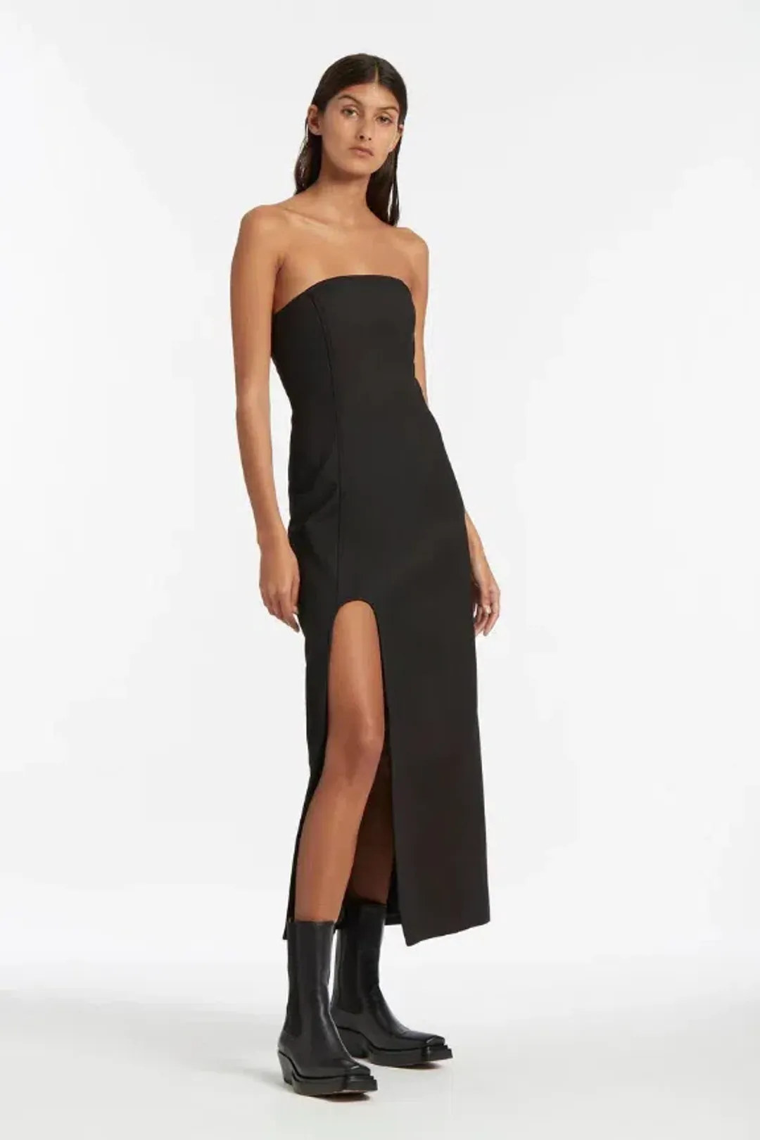 Sir the Label Marco Strapless Dress Black Size 3 / AU 12 for rent on The Volte - main image