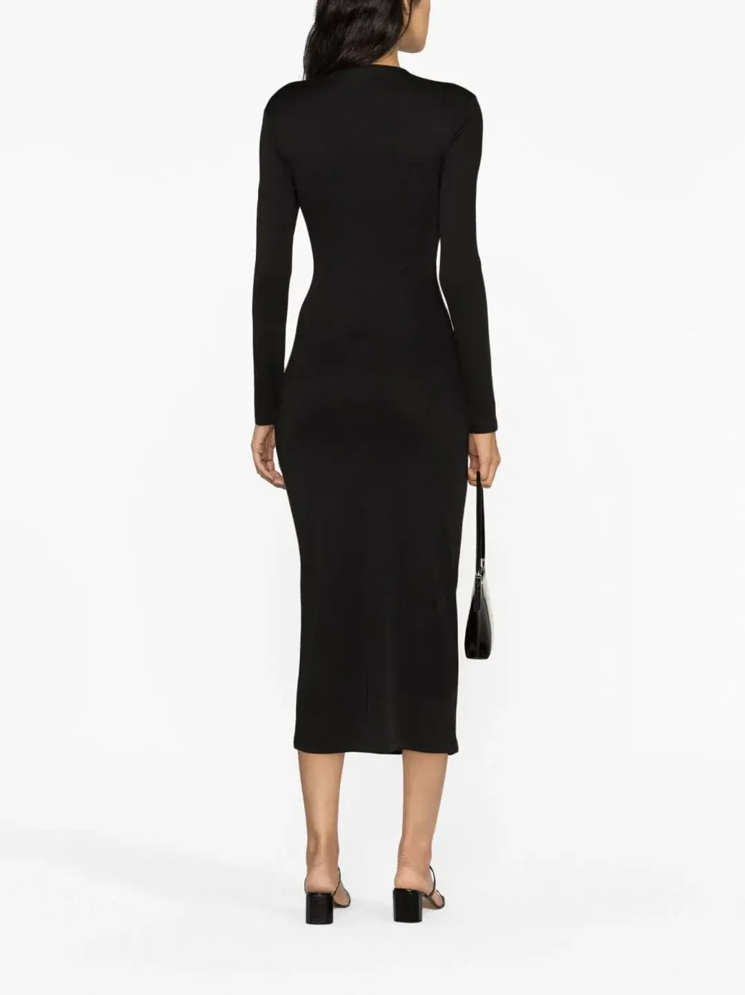 Christopher Esber Orbit Cut-Out Midi Dress Black Size 10 for rent on The Volte - main image