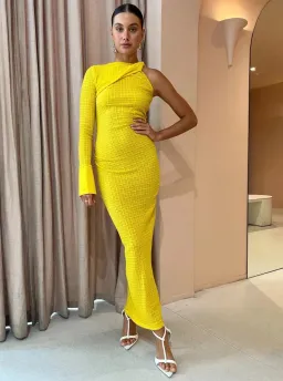 Camilla And Marc Cypress Midi Dress Yellow Size 12 for rent on The Volte - image 1